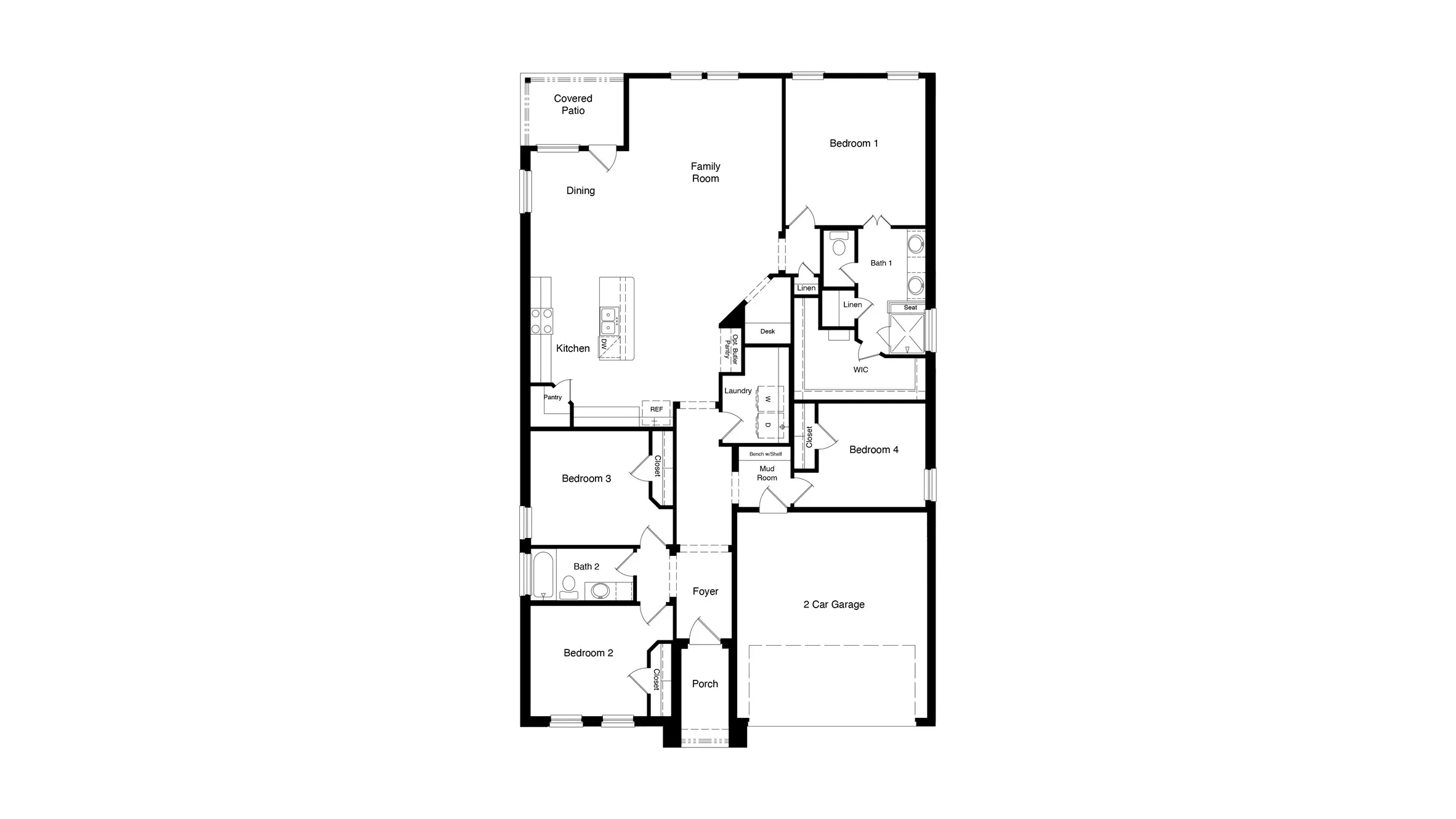 D.R. Horton's Blanco floorplan- All Home and community information, including pricing, included features, terms, availability and amenities, are subject to change at any time without notice or obligation. All Drawings, pictures, photographs, video, square footages, floor plans, elevations, features, colors and sizes are approximate for illustration purposes only and will vary from the homes as built.