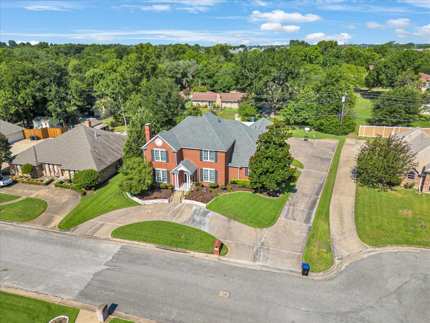 Aerial view front of home