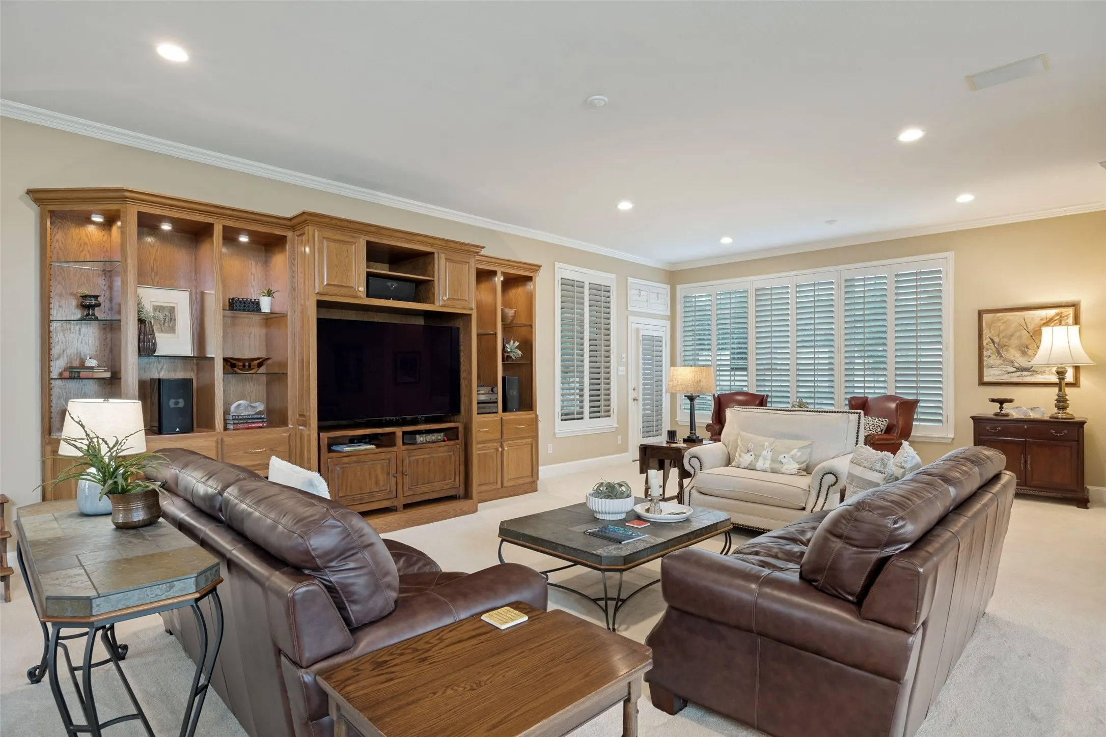 Living Room with built ins
