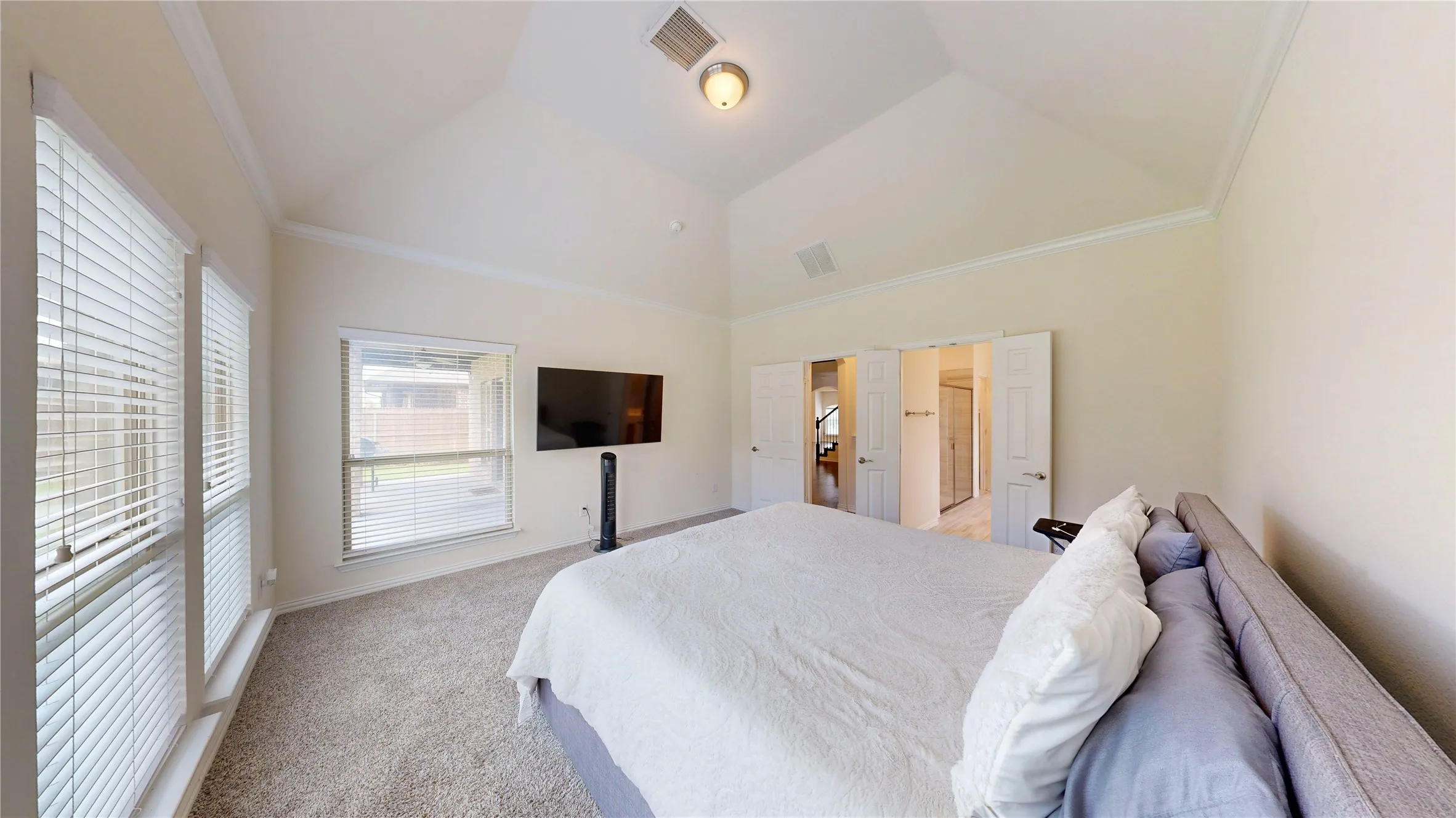 Dedicated utility space featuring tile flooring and a built-in shelf