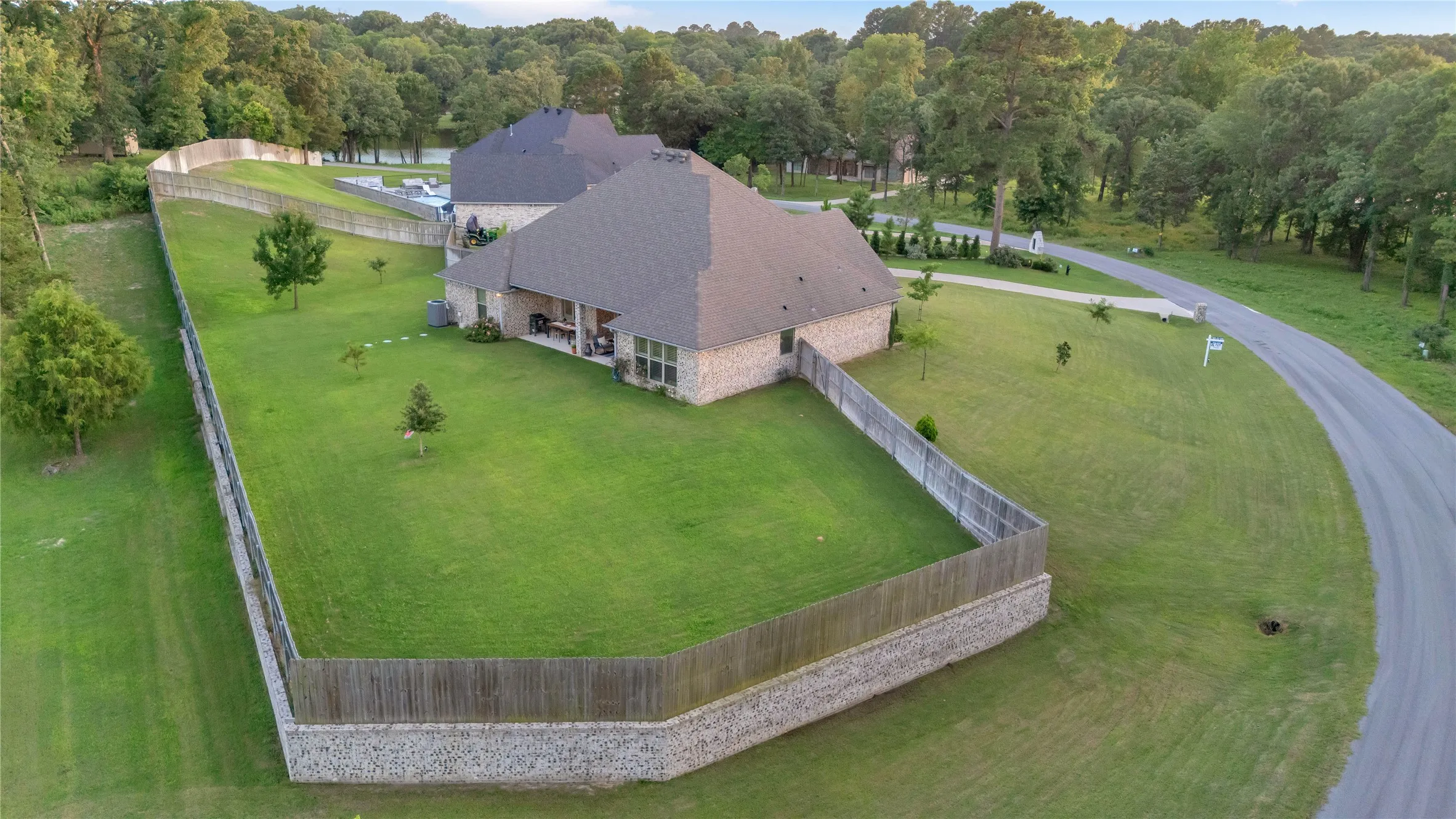 Large fenced back yard.  Room for kids, gardens, or pool.