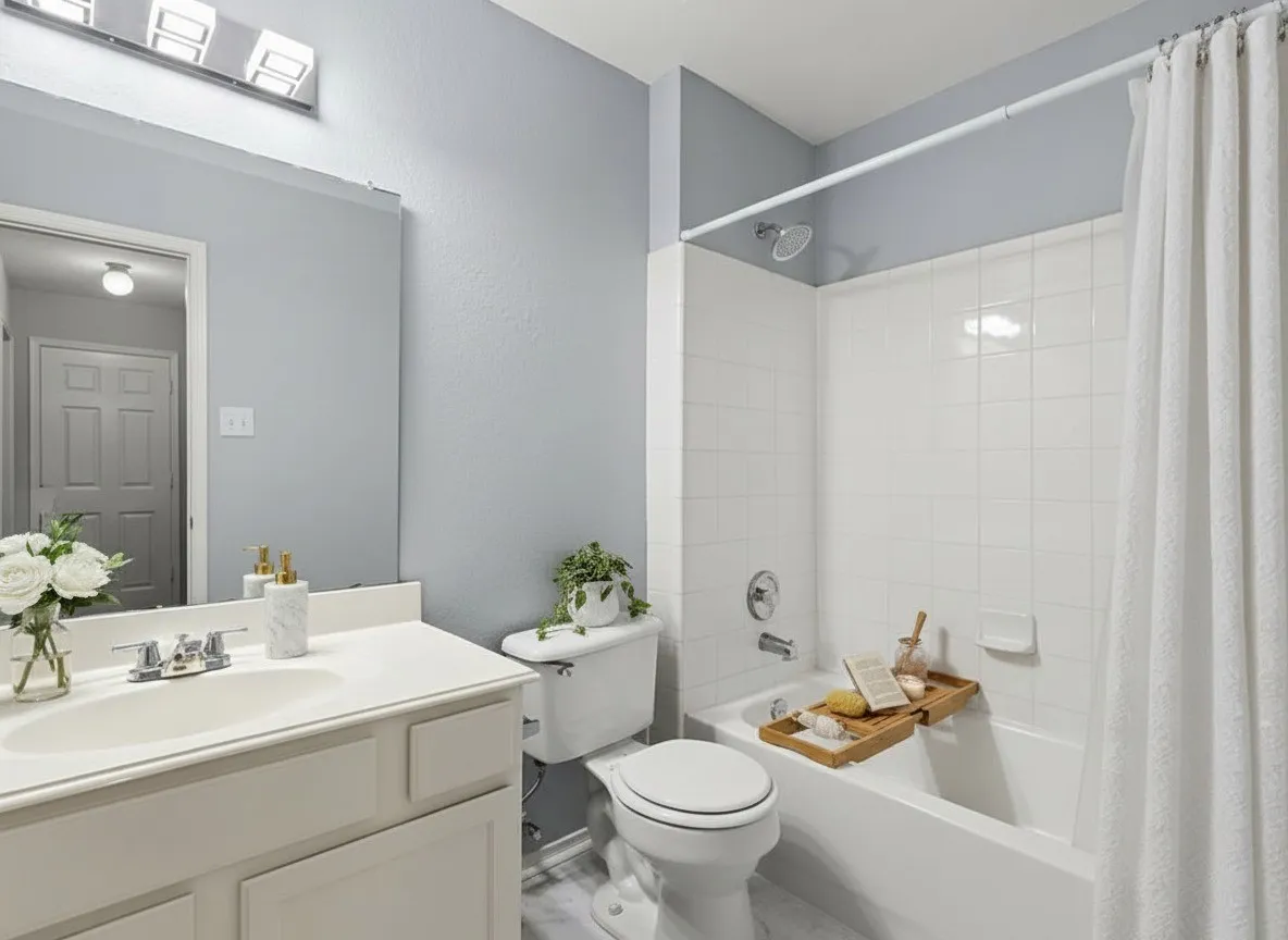 Virtually Staged Guest Bathroom