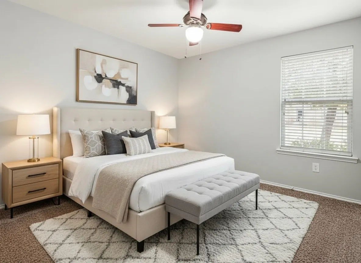 Virtually Staged Bedroom