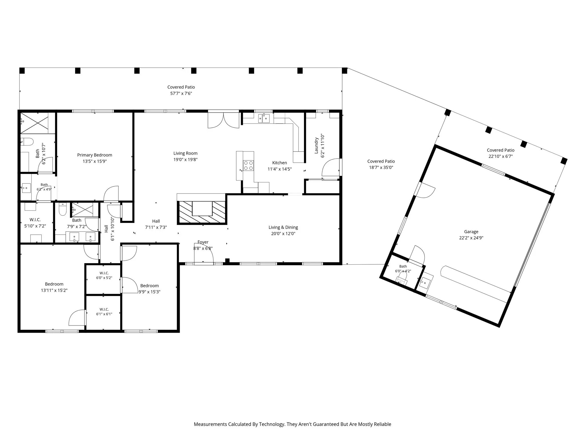 Floor plan for main home
