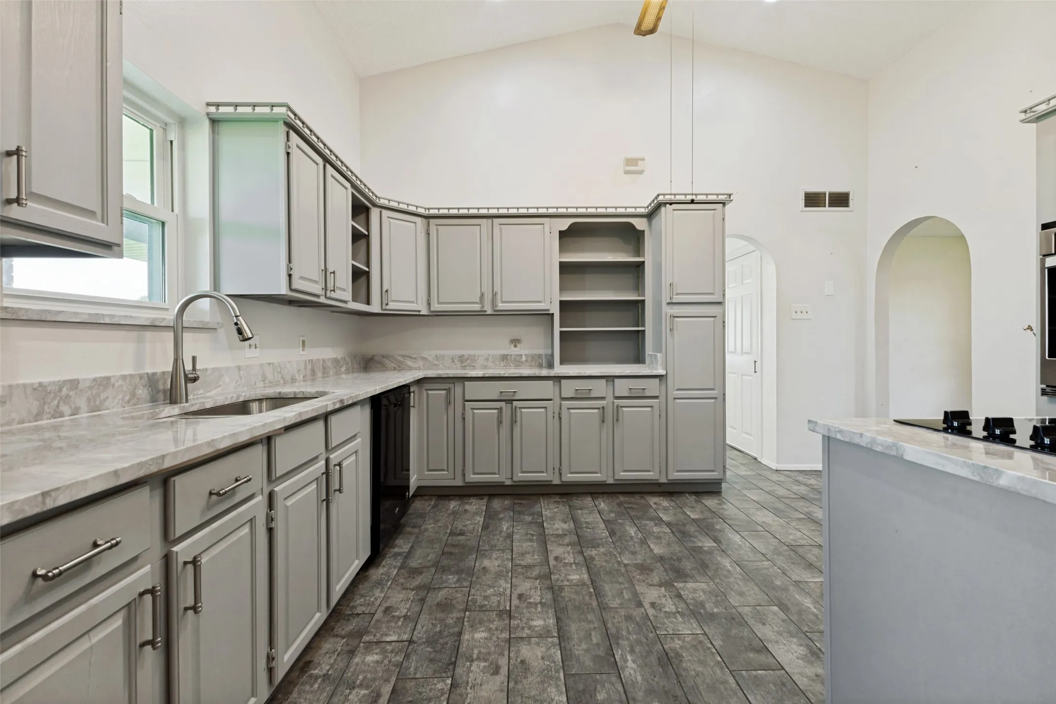 Beautiful custom cabinetry & quartz countertops