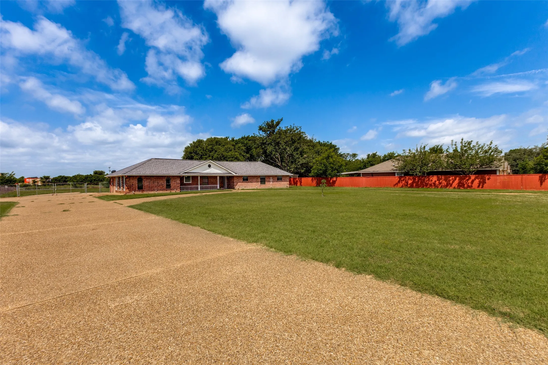 Each property has its own circular driveway & private back yard