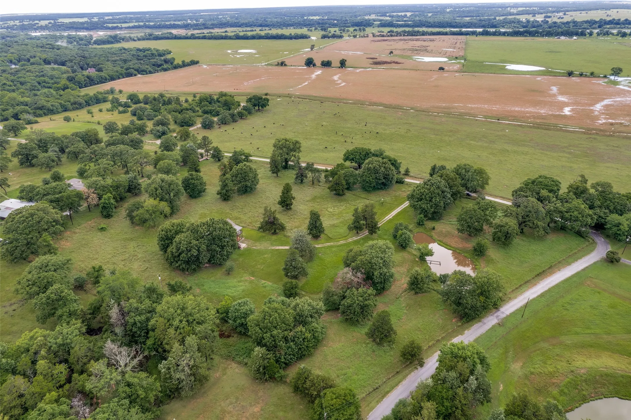 Northwest view of the property
