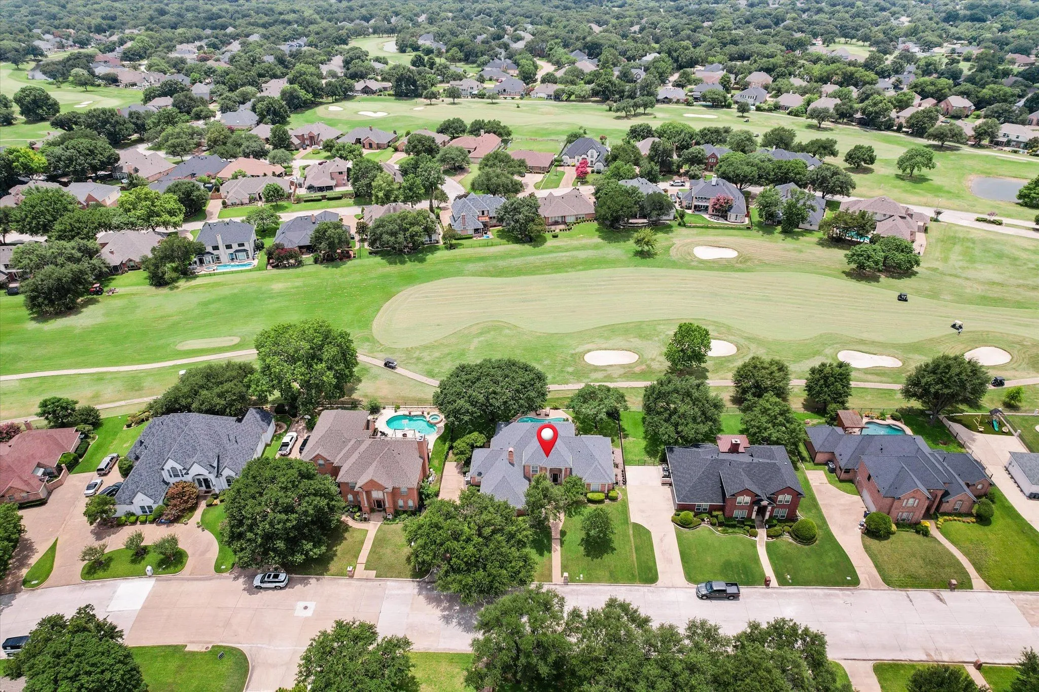 View of house situated on 18th hole Oak Golf Course of Walnut Creek Country Club