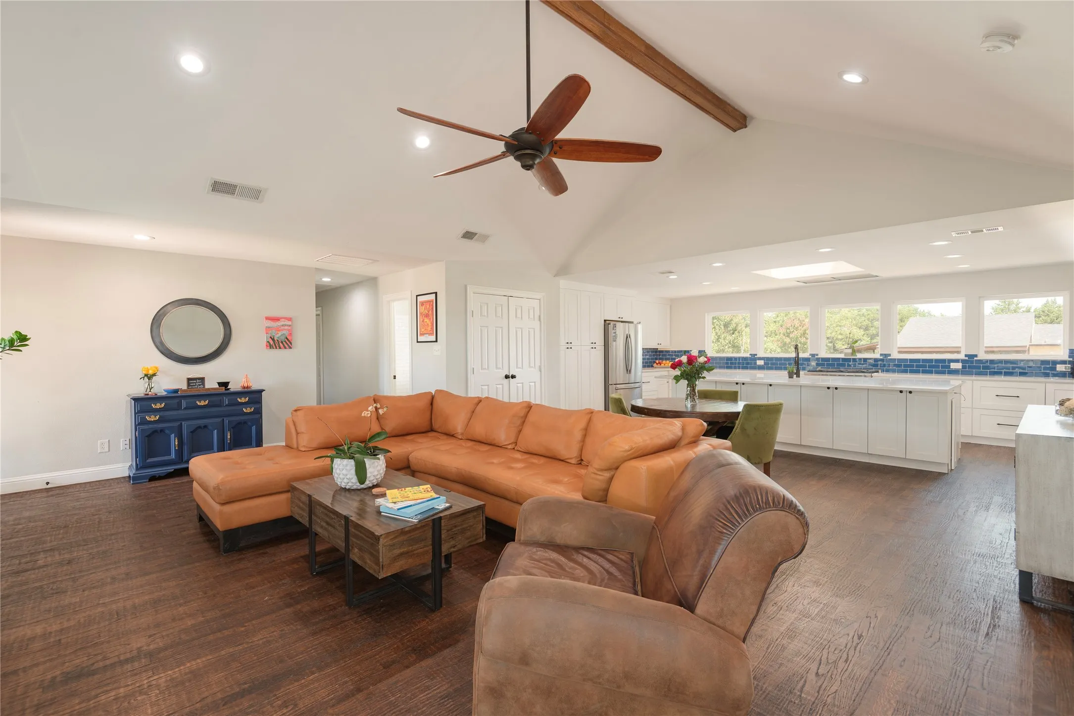 Expansive open-concept area