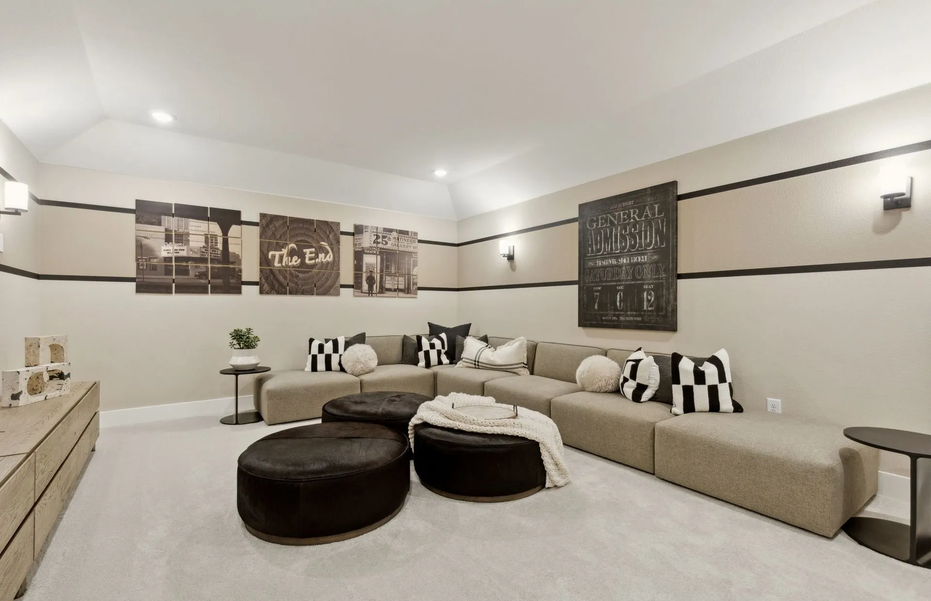 *Model Representation - Optional media room on second level