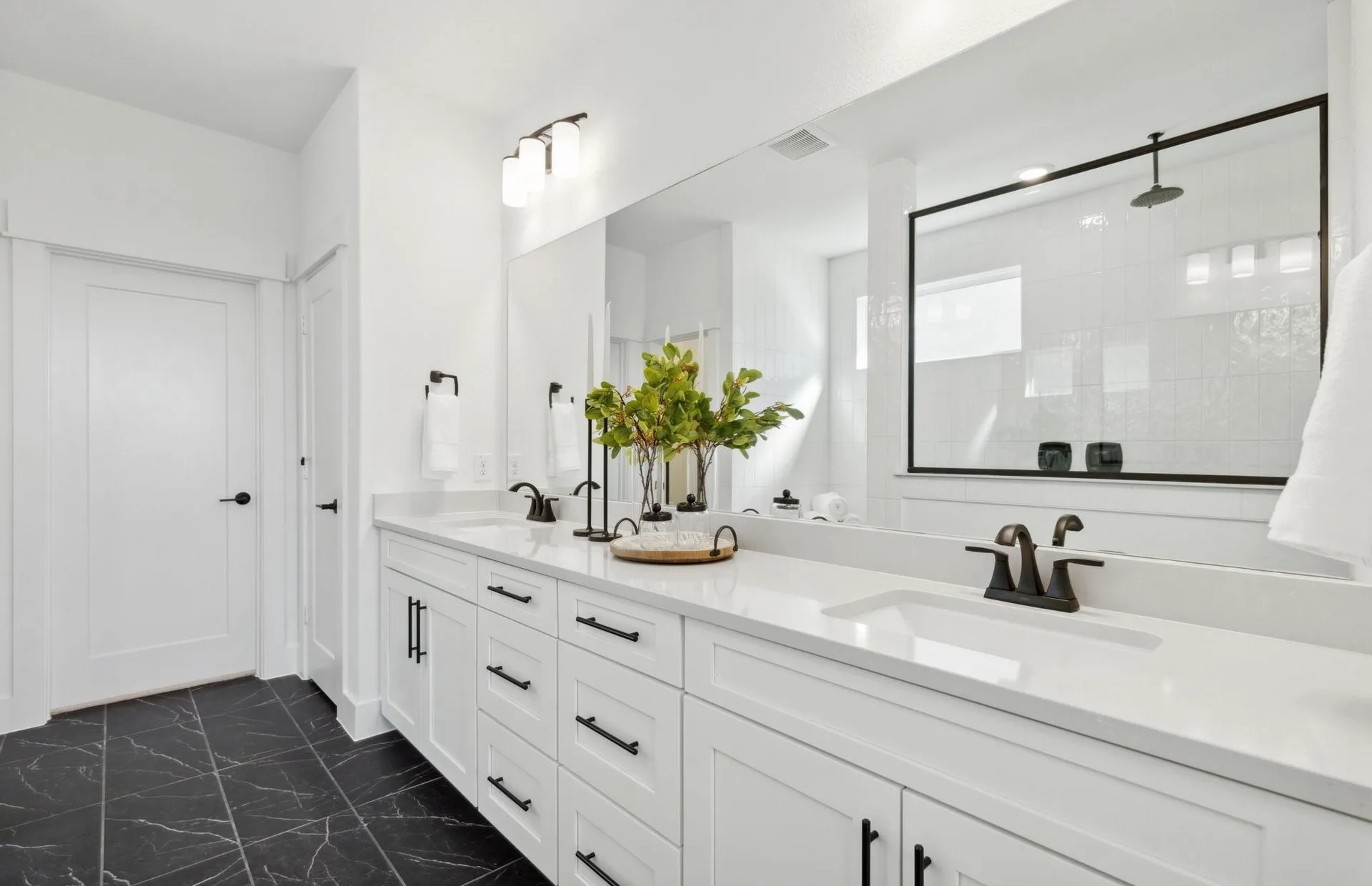 *Model Representation - Owner's private bath with double vanity