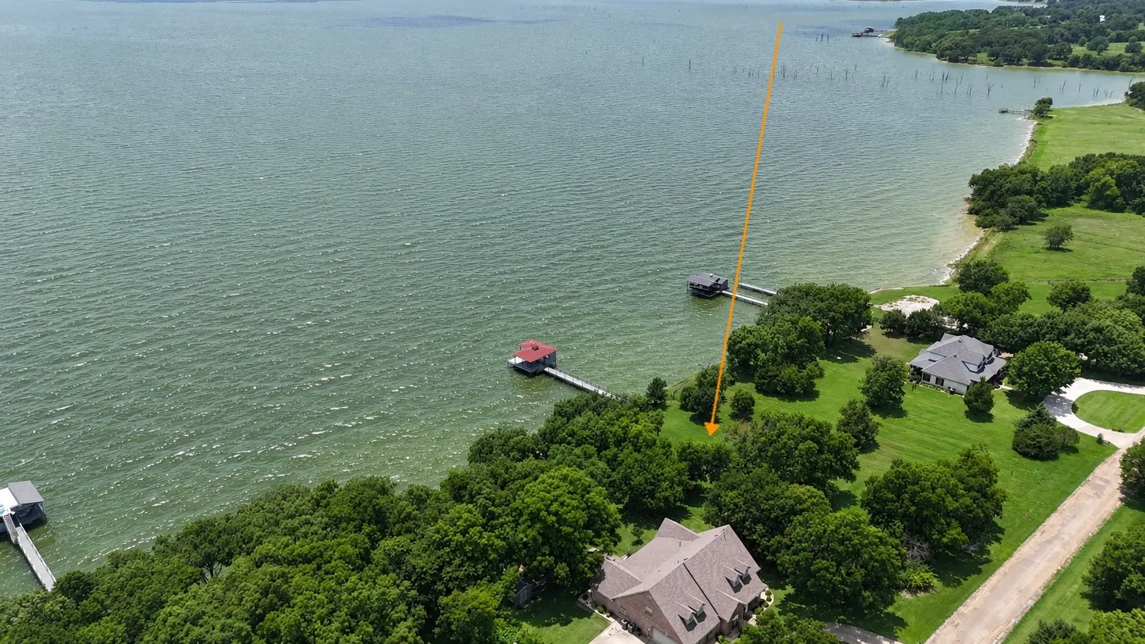 Long-range views capture the beauty of this waterfront homesite inside one of Richland Chambers Lake's gated communities.