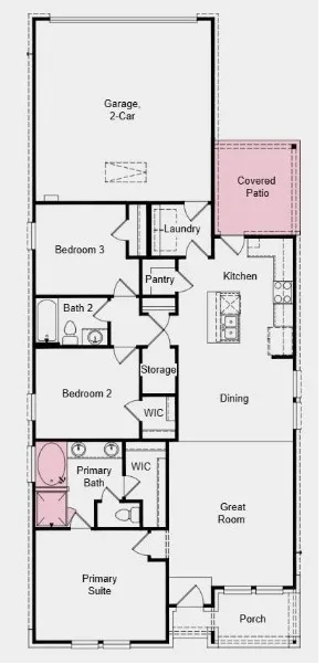 Additional Highlights Include: Slide-in tub at primary bath, upgraded front door, gas stub at patio, upgraded cabinets and hardware, and pendant lights.