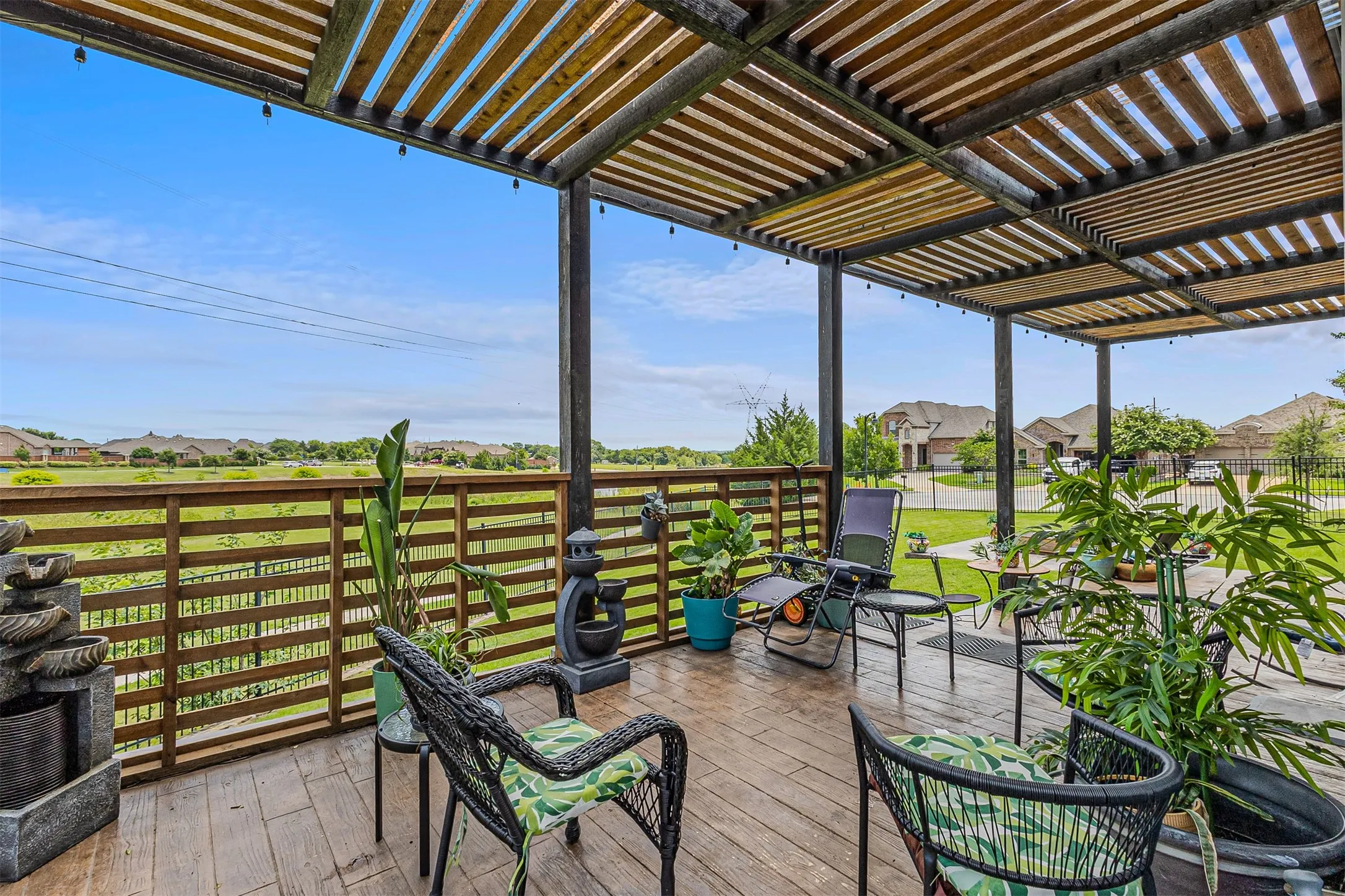 Pergola covered patio