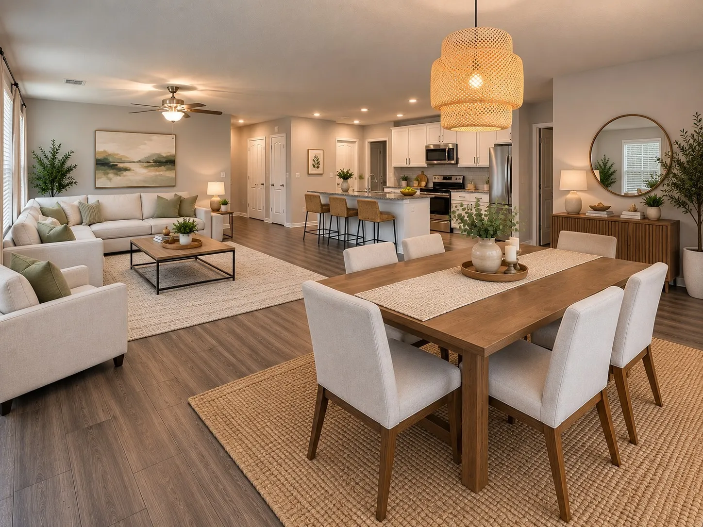 Living Open Area-Virtually Staged