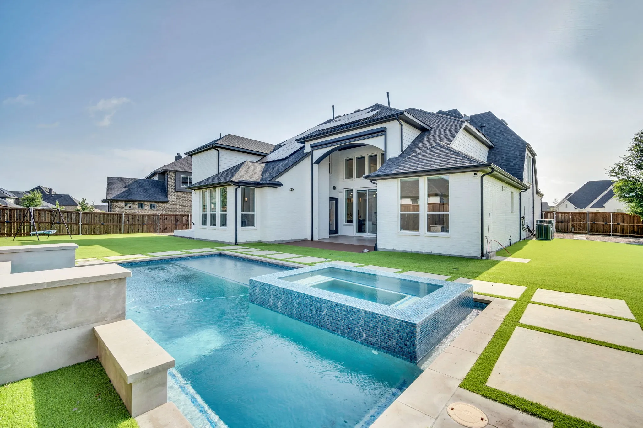 Backyard is a entertainers dream- Pool, Spa, Fire4pit, Outdoor Gourmet Kitchen, NO Grass- Fulll Turf.