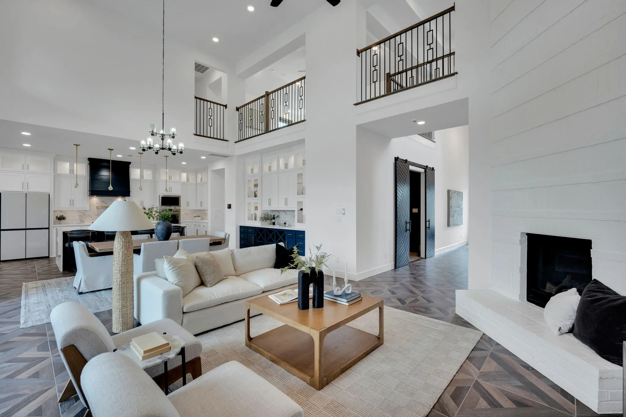 Living room features gas fireplace for those cozy winter nights.