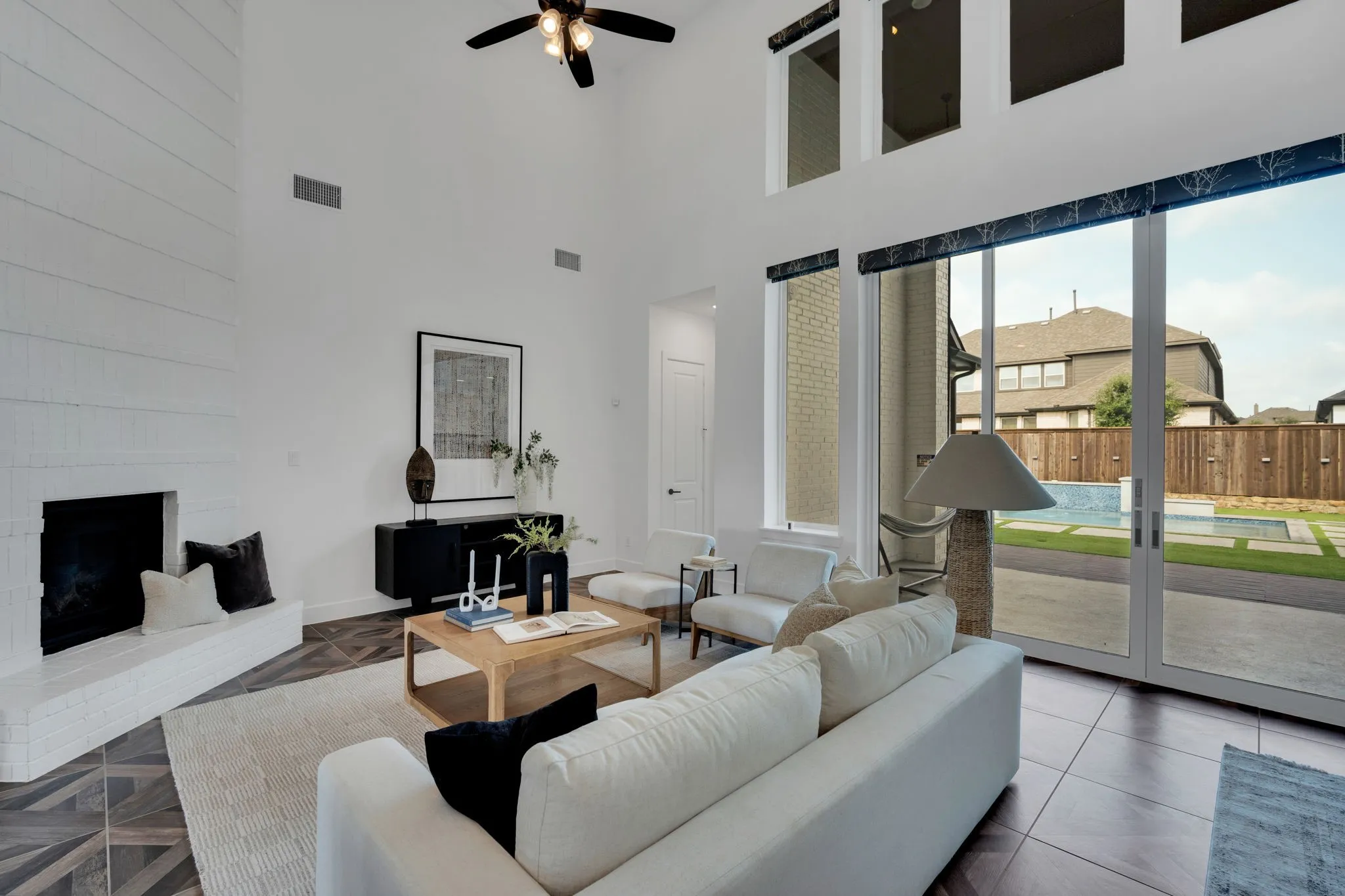 The Natural light is abundant in this home!  The sellers have installed high end custom electric shades for your enjoyment.