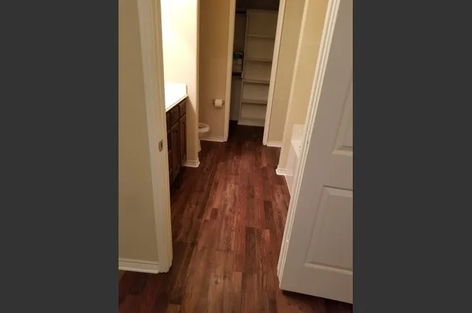 Separate shower and tub