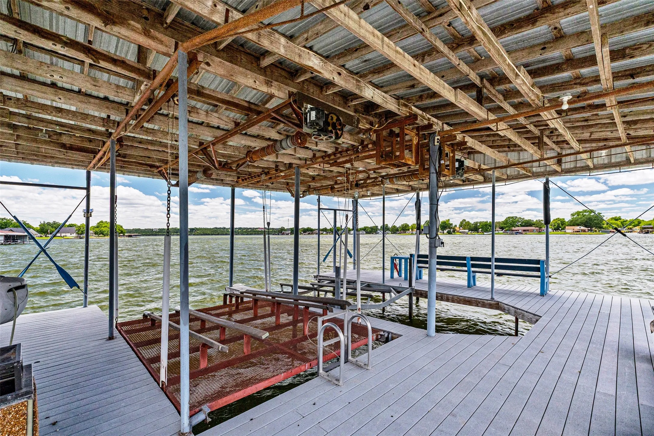 Two lifts for two different sized watercraft.