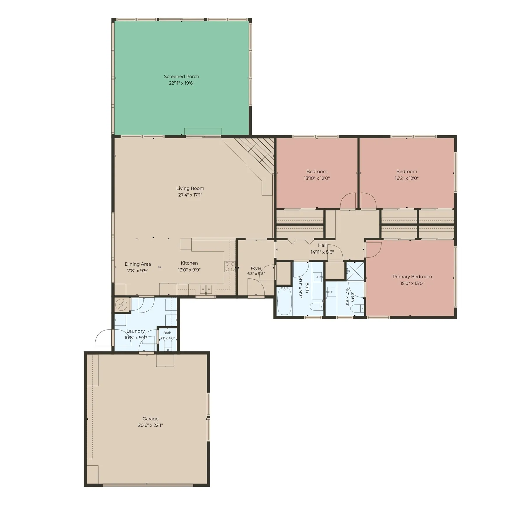 Floor plan with dimensions.