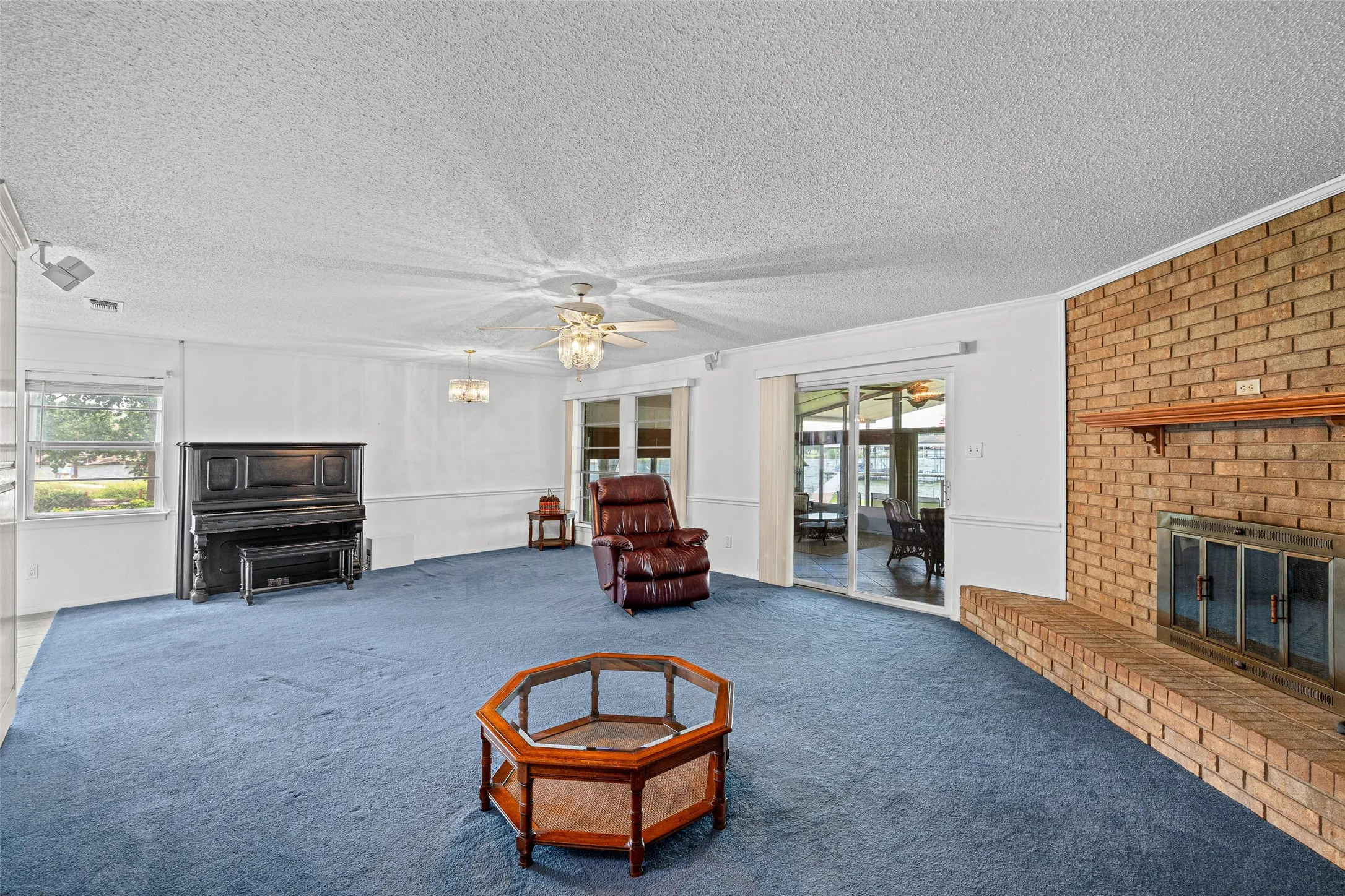 Spacious layout and cozy but classy wood burning fireplace!