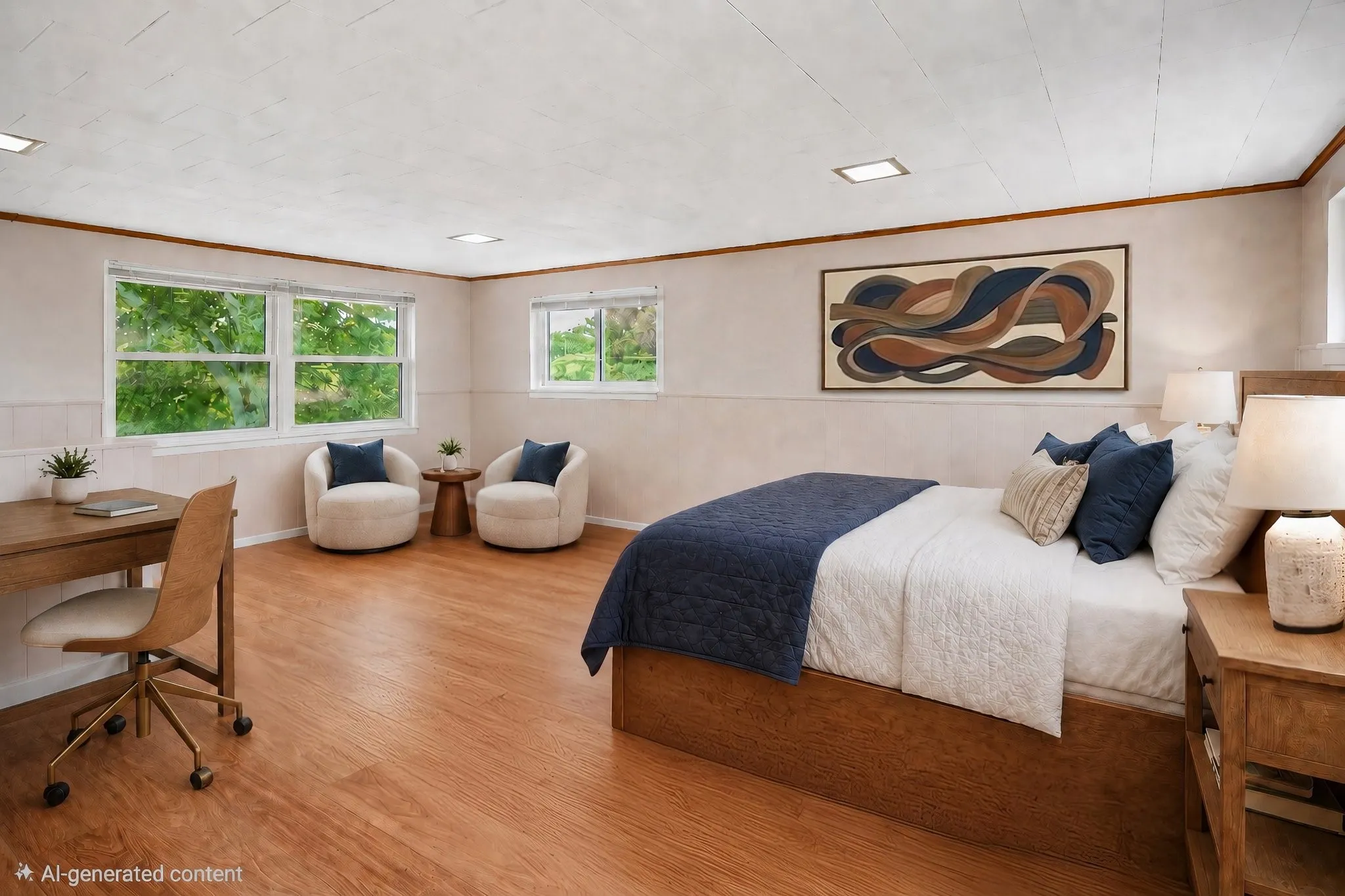 Upstairs 4th bedroom virtually staged.