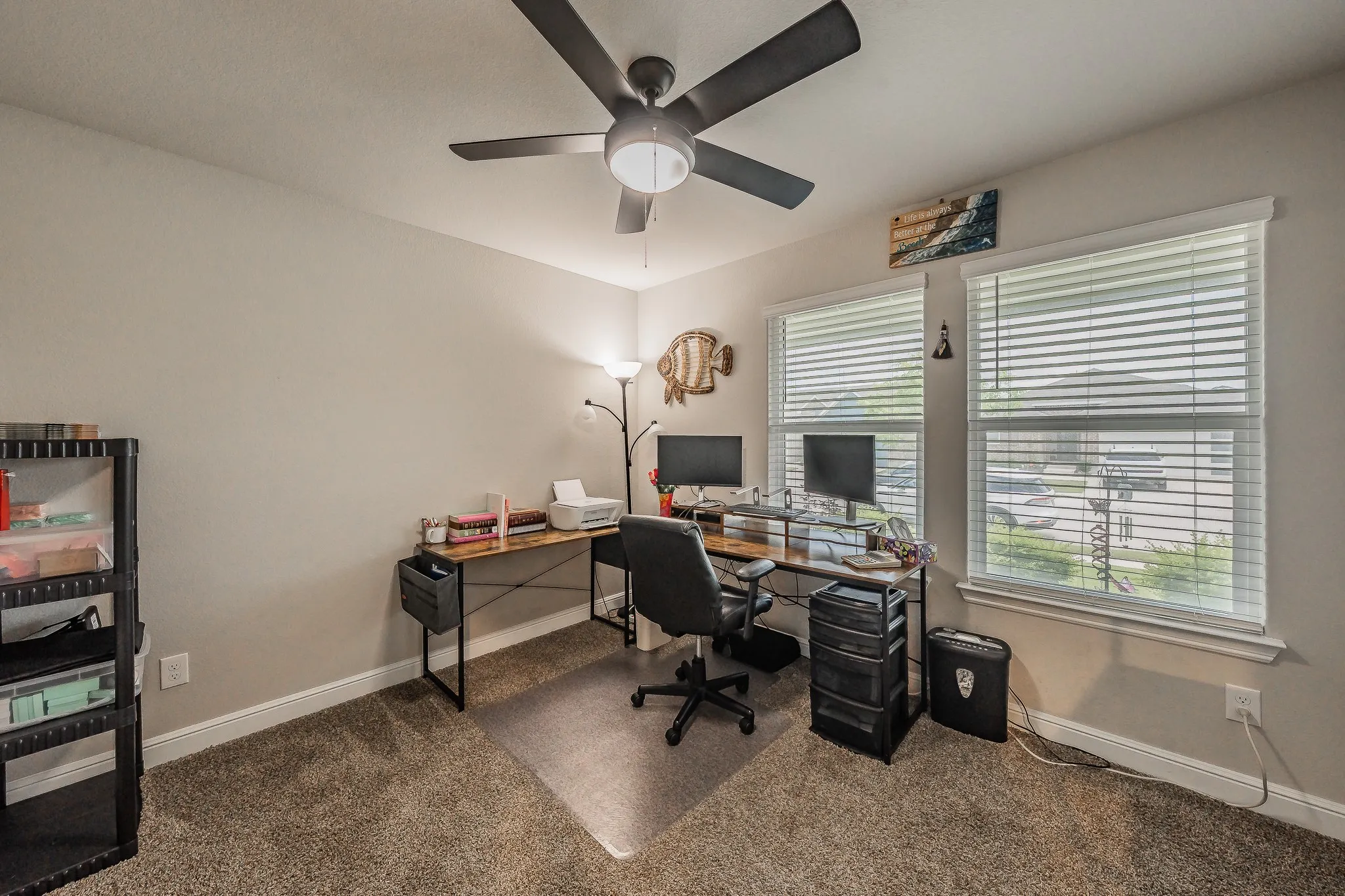 Bedroom #4 with ceiling fan, naural lighting and walk in closet