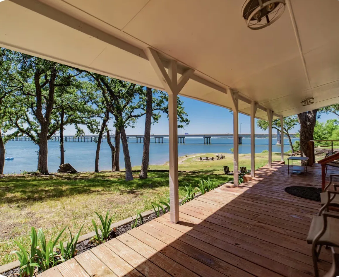 Covered Porch with unobstructed views