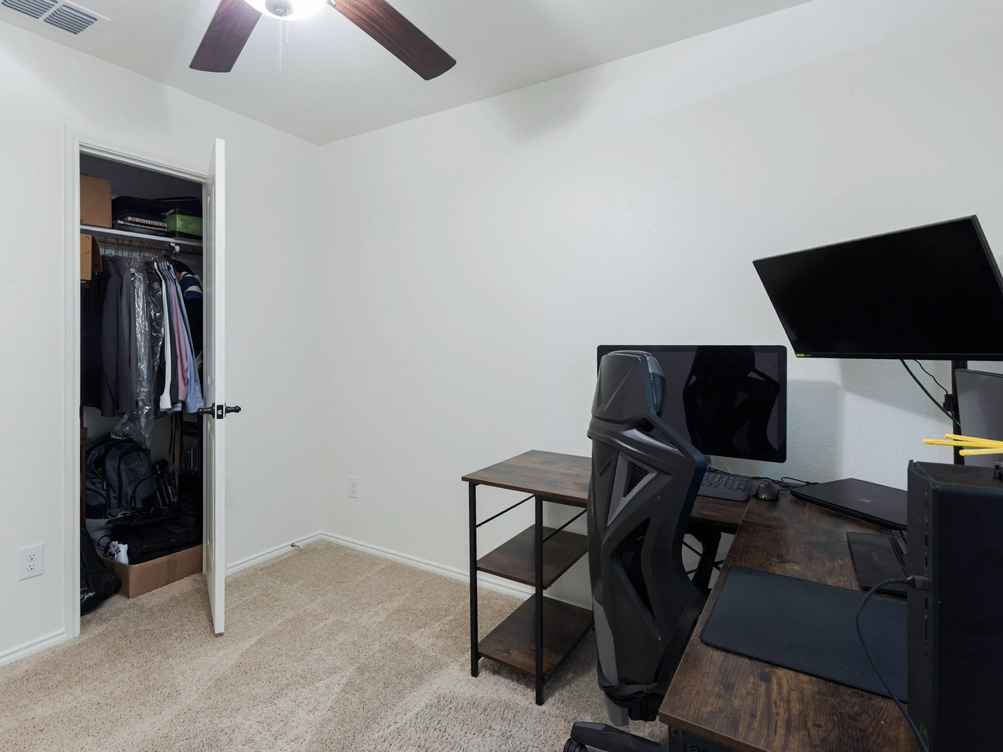 Plenty of room in the closet for storage.