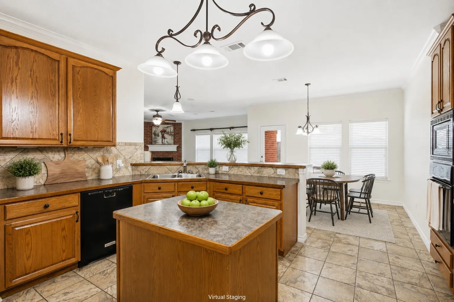 Lots of natural light, cabinets, counterspace, and room to move!
