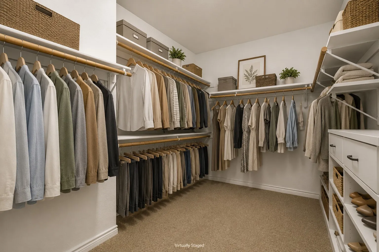 primary walk in closet - loads of space!