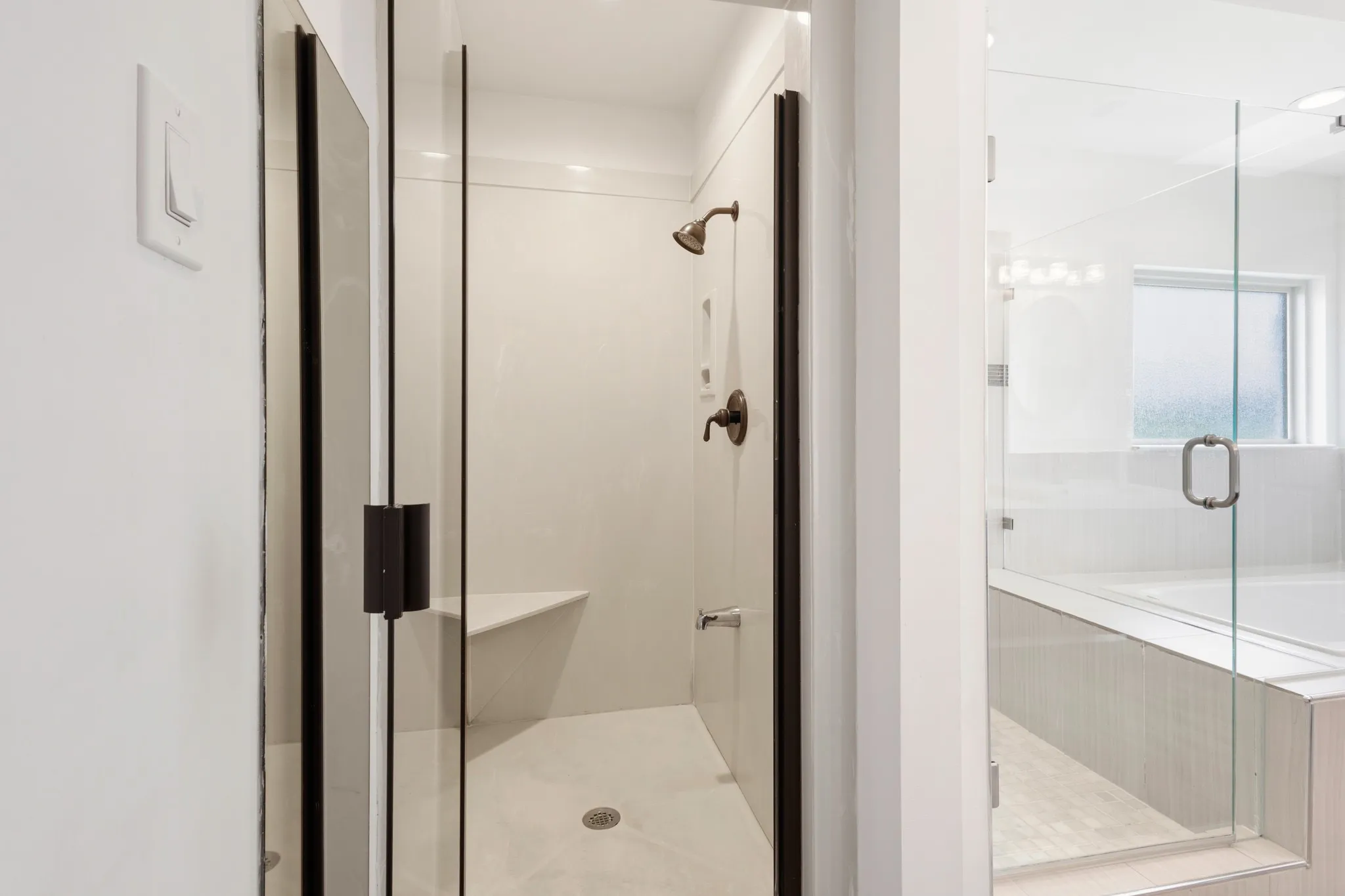 Tiled shower