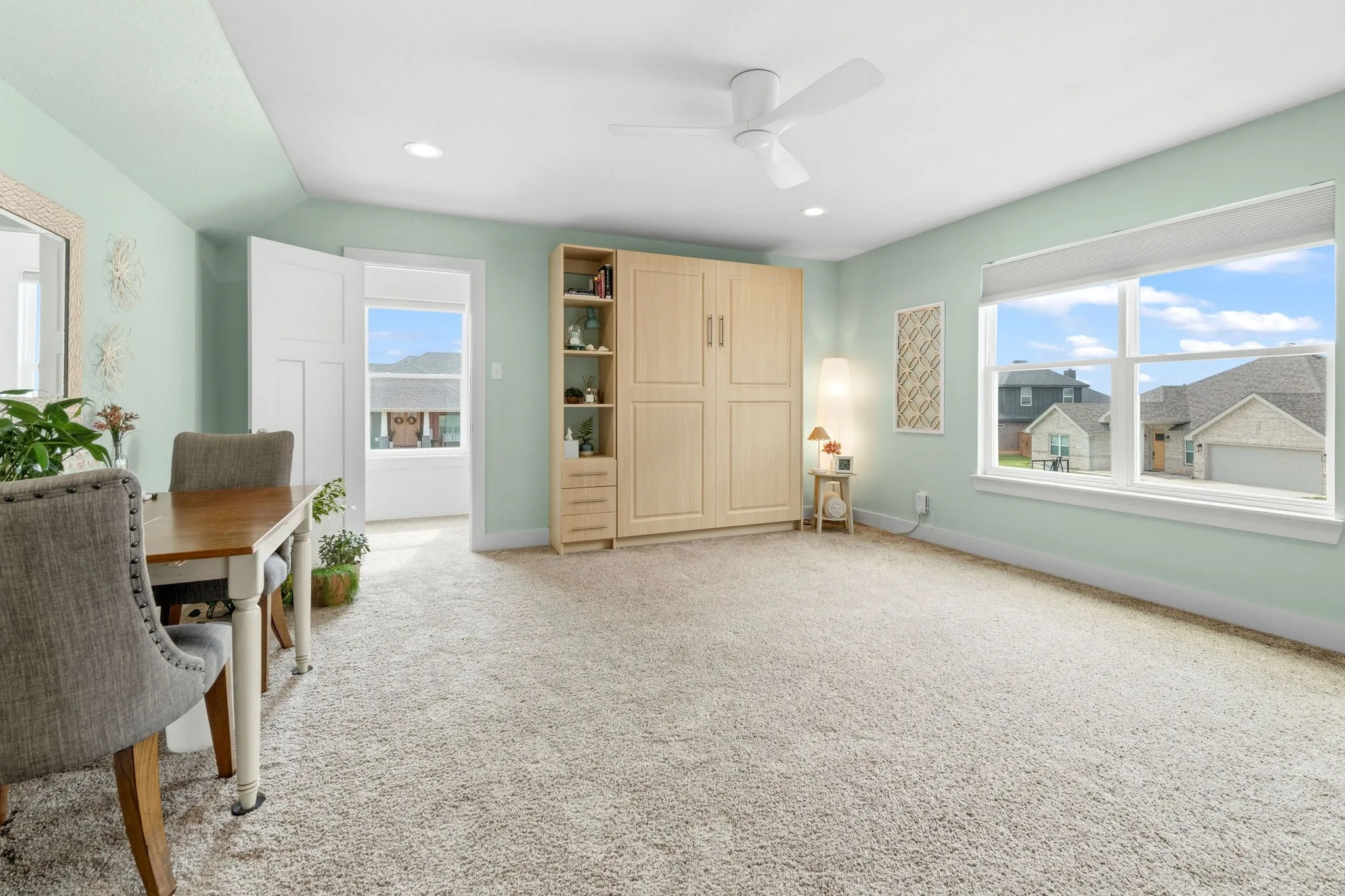 Upstairs suite with Murphy bed that stays.
