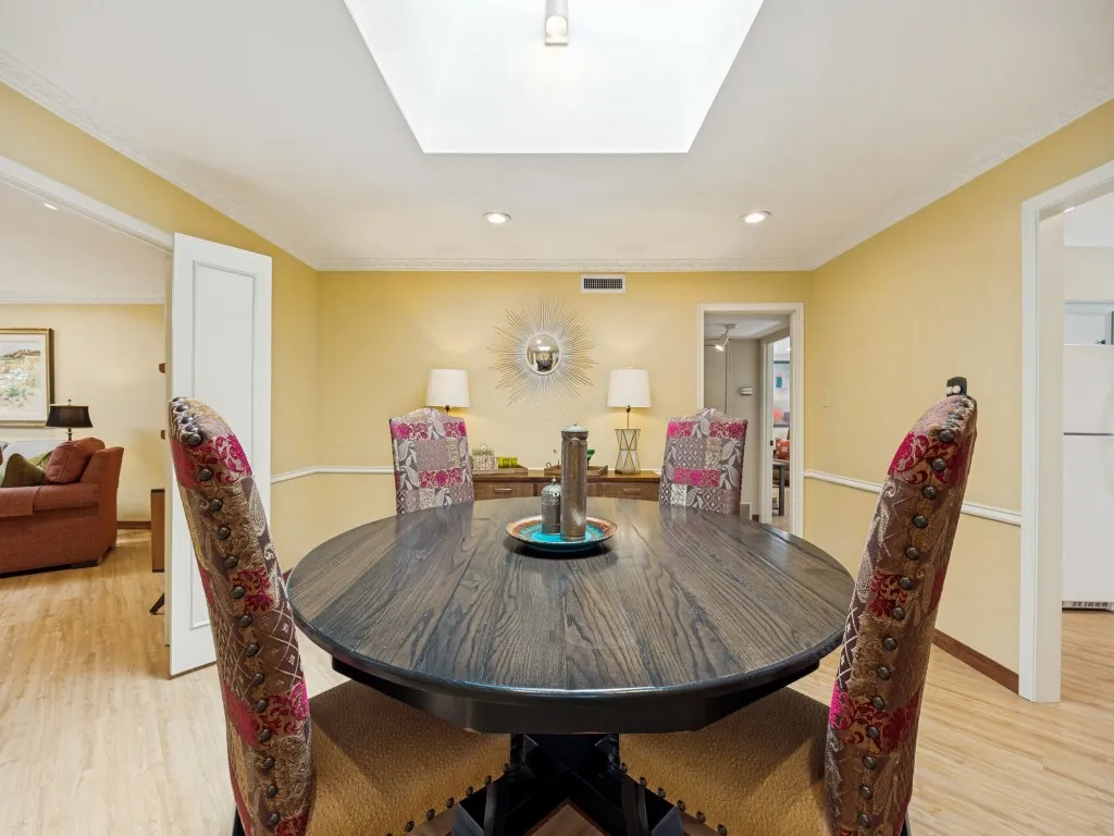 Imagine hosting your next dinner party. The canopy of trees welcomes guests. The spacious living room for gathering, the large dining room with room for everyone.