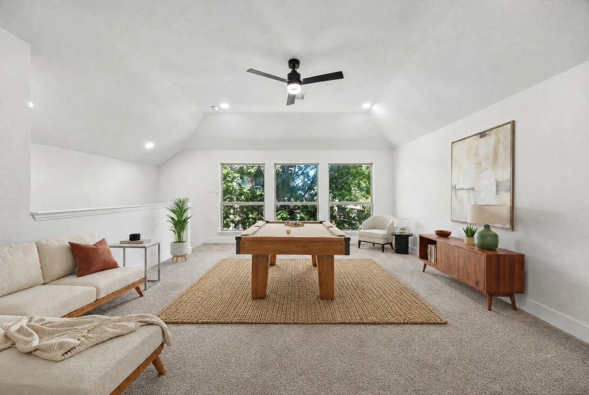 Virtually Staged. Gameroom, flexible use space with half bath attached