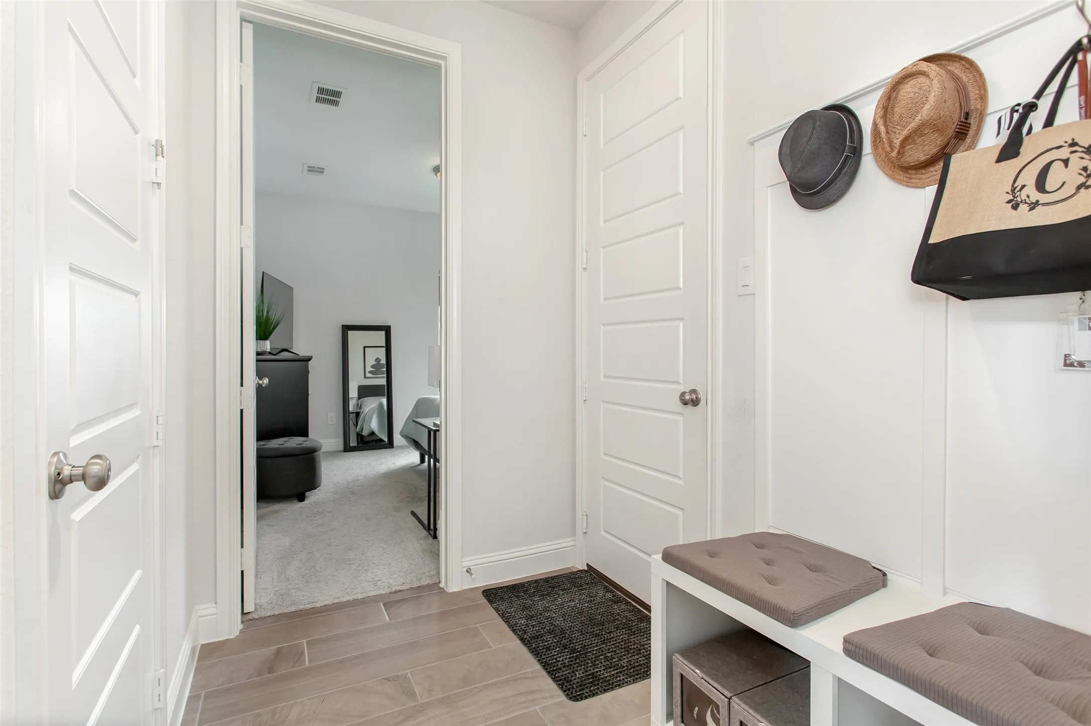 Mud Bench with powder bath to left