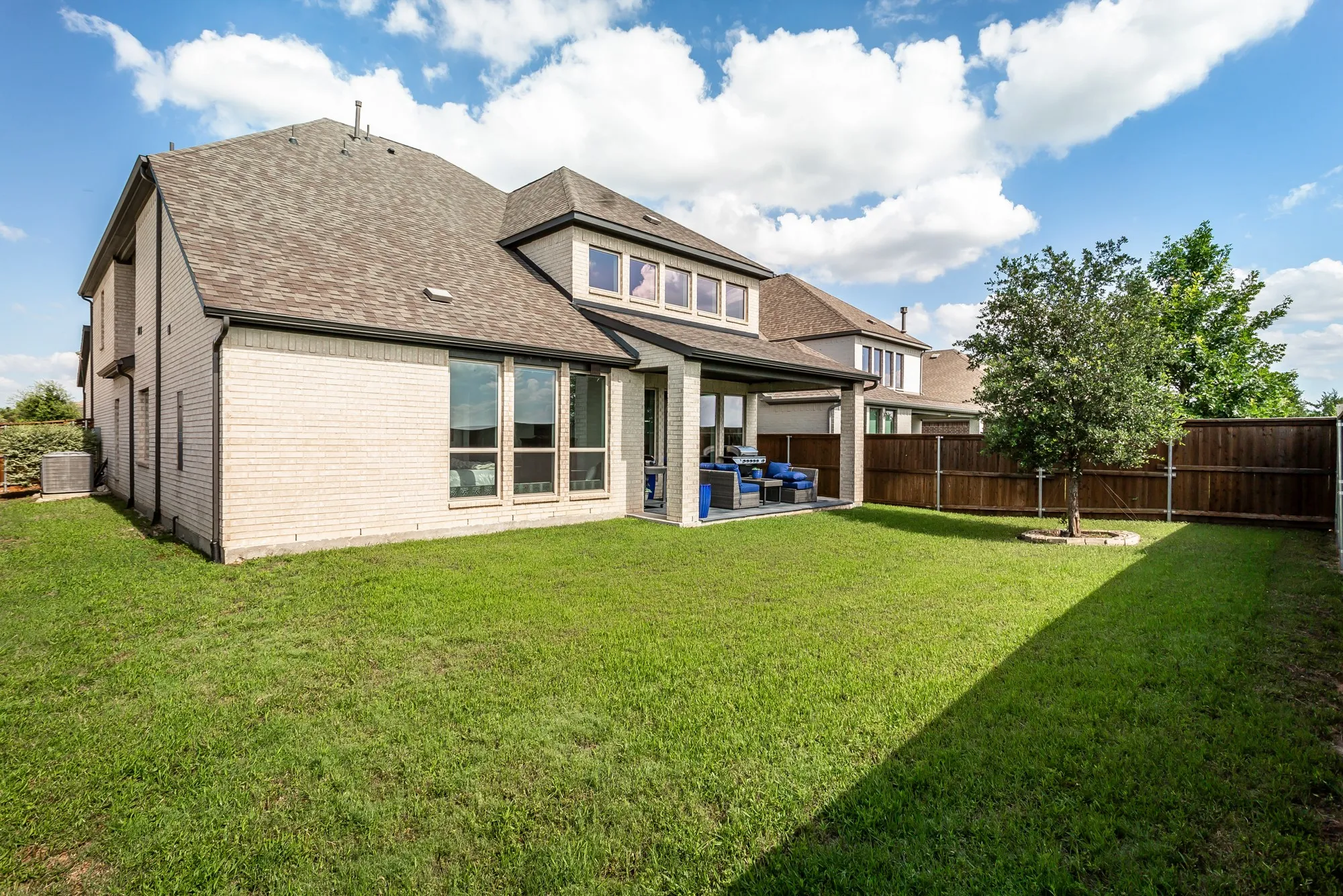 Back and side yard