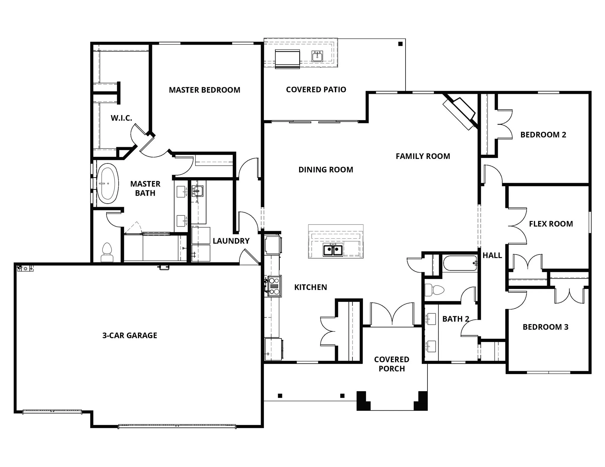 Floorplan rendering of the Harper floorplan.
