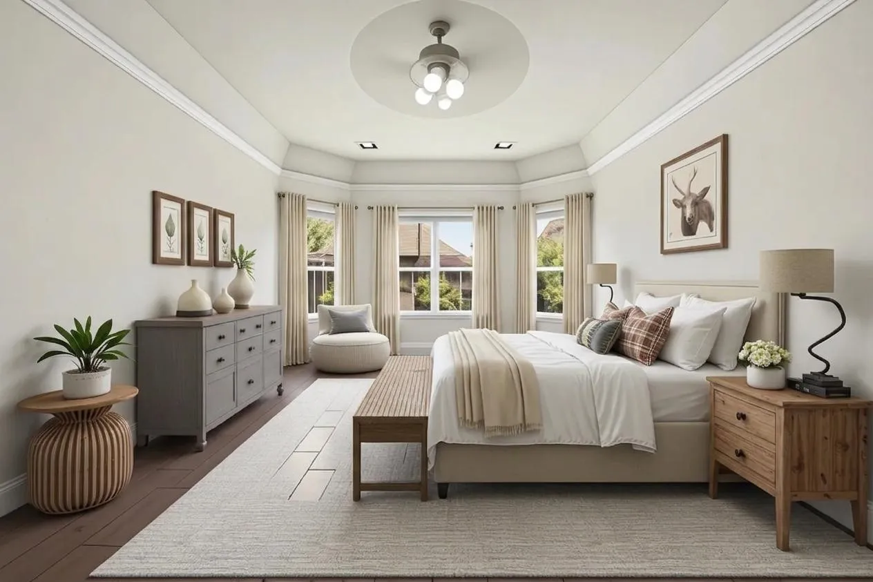 Virtually Staged Master Bedroom!