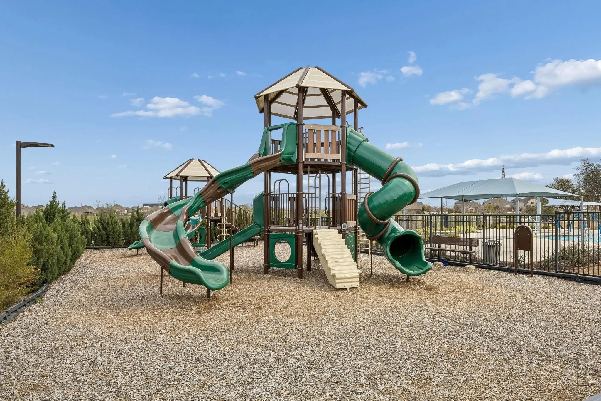 One of the playgrounds in the neighborhood