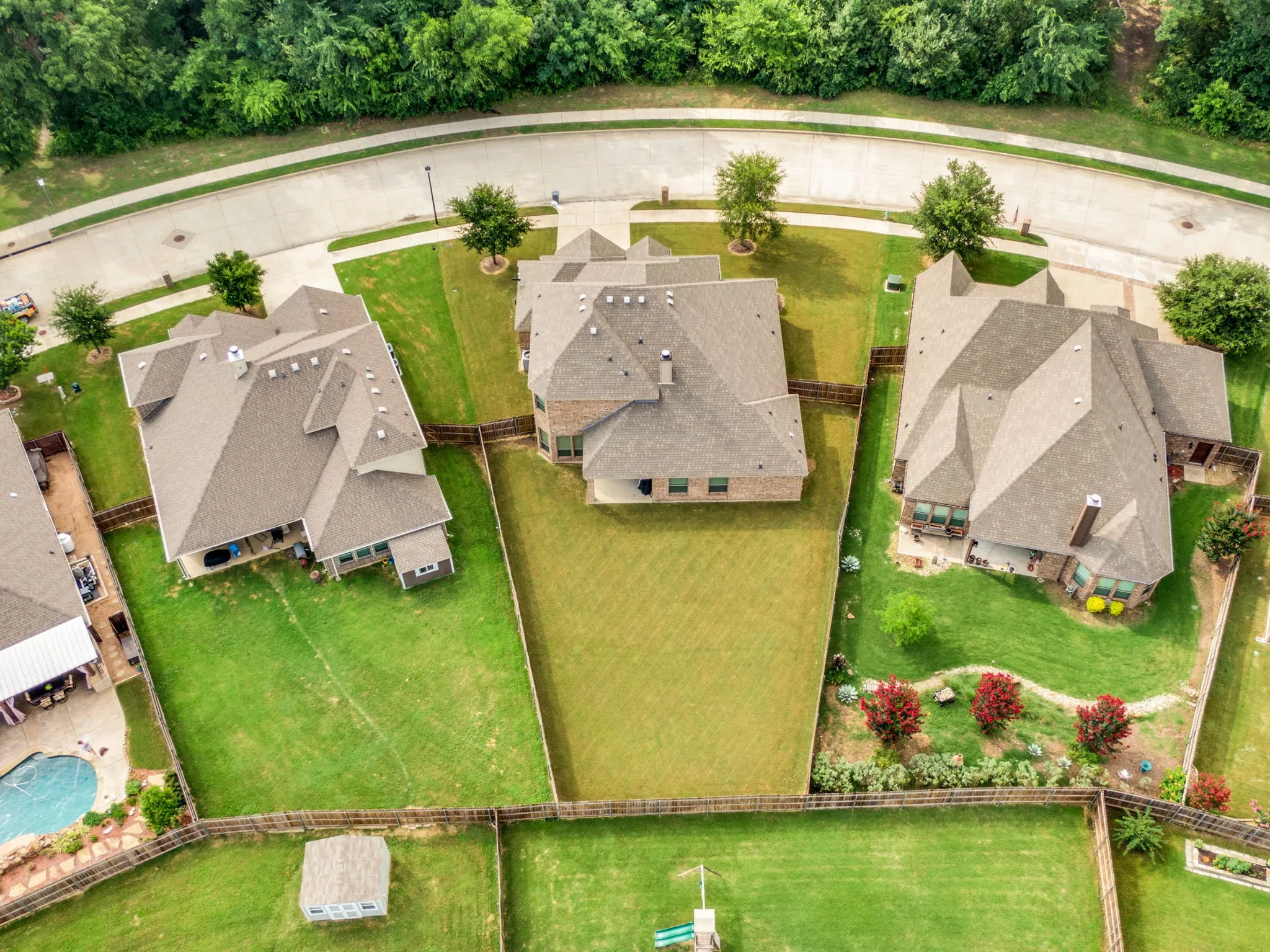 Nothing but nature out your front door and across the street! Can you envision a private pool in this backyard?? I sure can!!