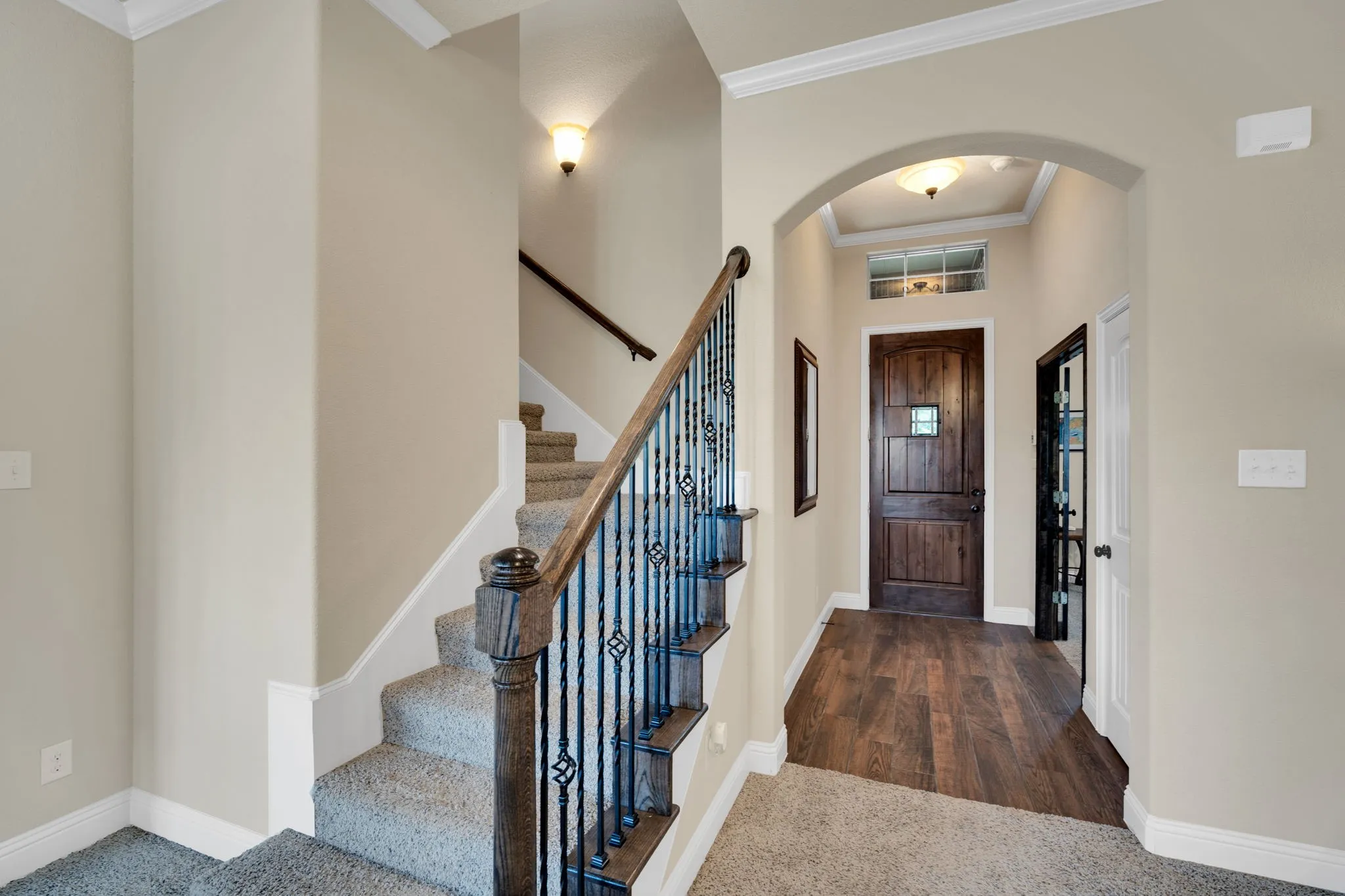 A welcoming foyer that allows you to conveniently enter the main living area as well as the office, study room.