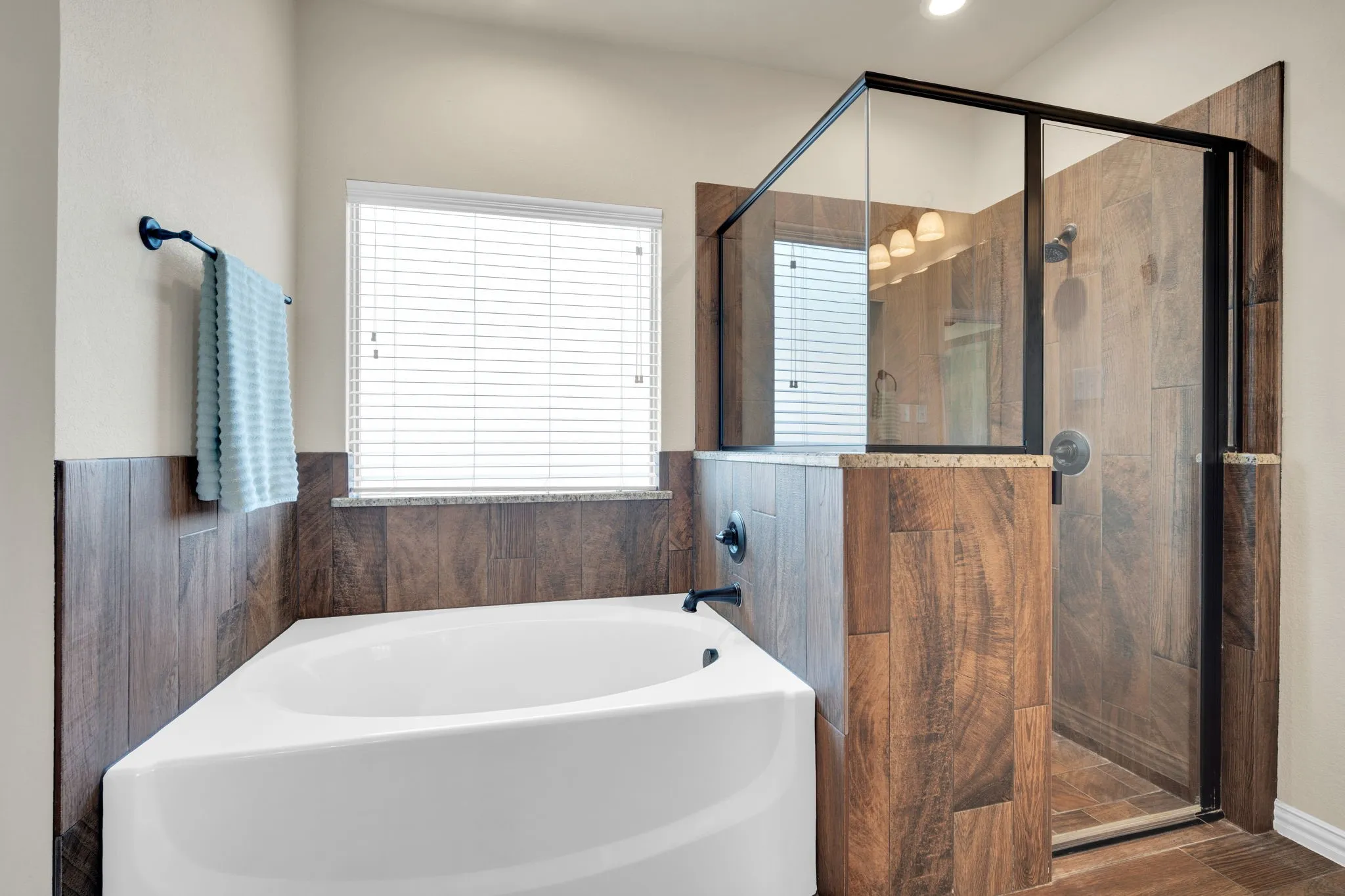 What color bathroom towels would you hang if this was your private en suite bathroom?