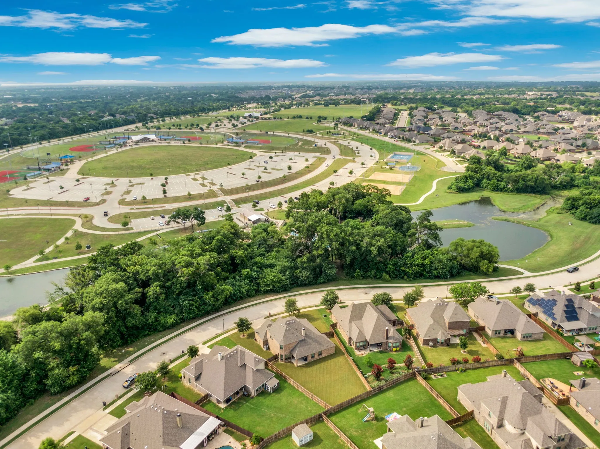 How awesome to not have neighbors directly in front of you?!?! Natural greenbelt is all you will ever see when pulling into your driveway daily. Want to enjoy some catch and release fishing?? You sure can just a short walk up the street from your front door!