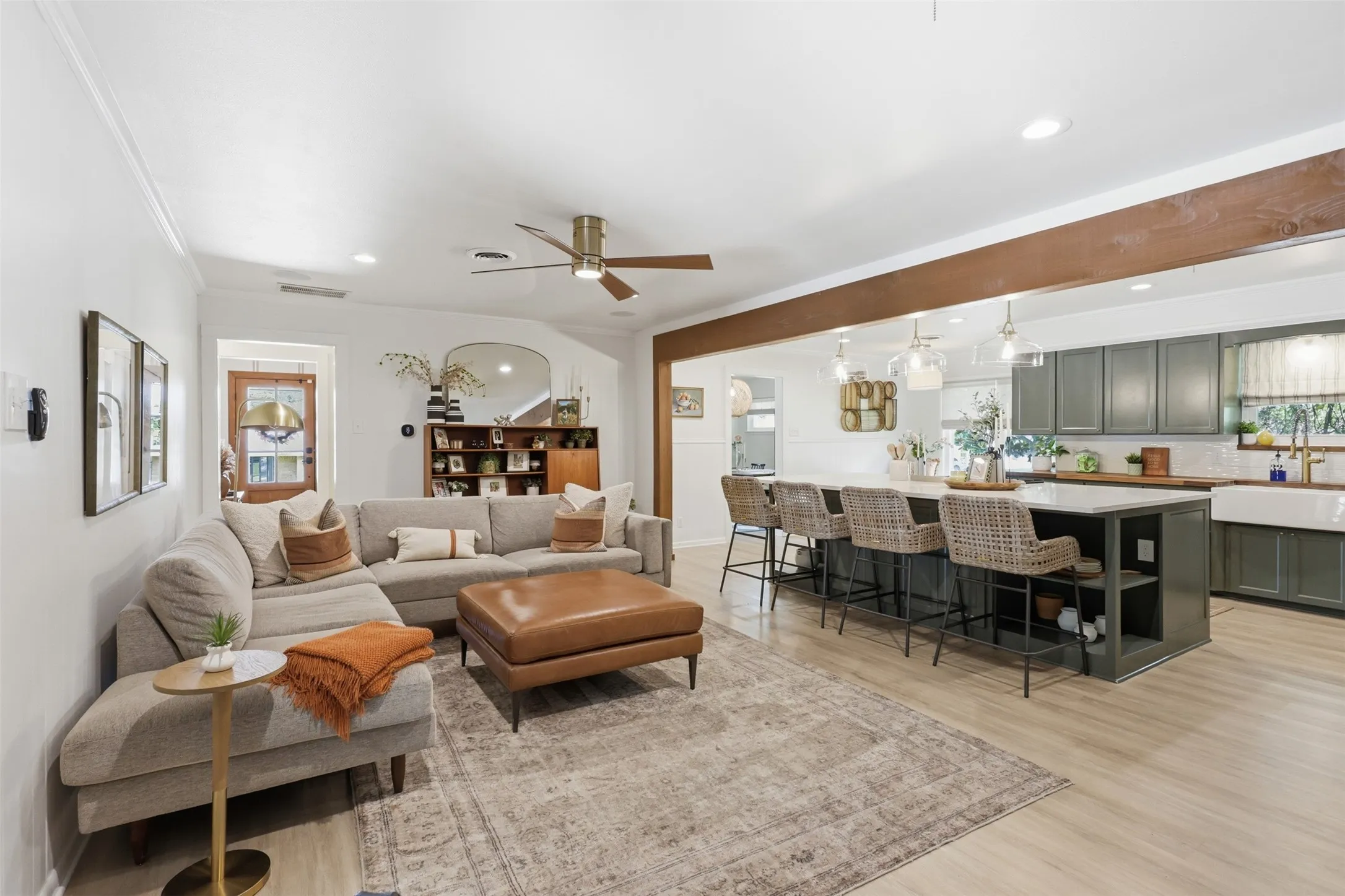 View from family room showcasing the Open Concept Space.