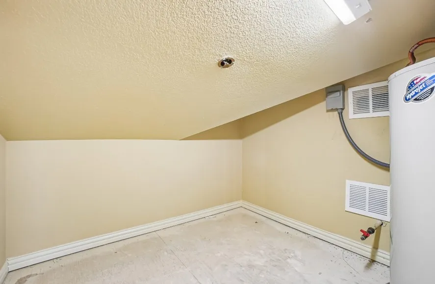 Upstairs storage area.