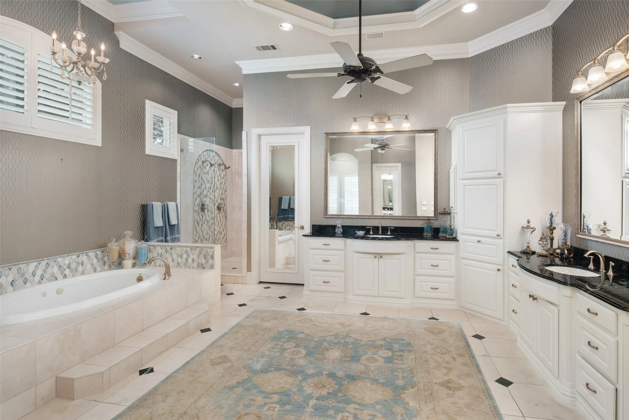 Primary Bathroom with Two large Walk-in Closets and plenty of space!