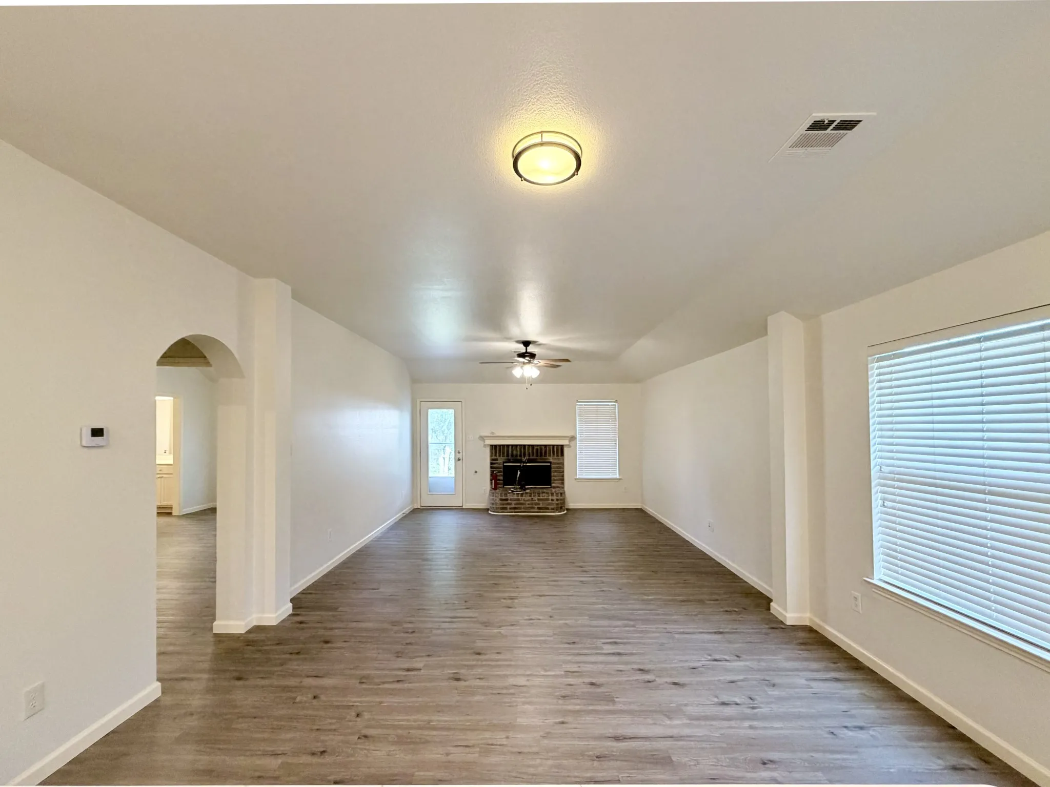 Living room with fireplace