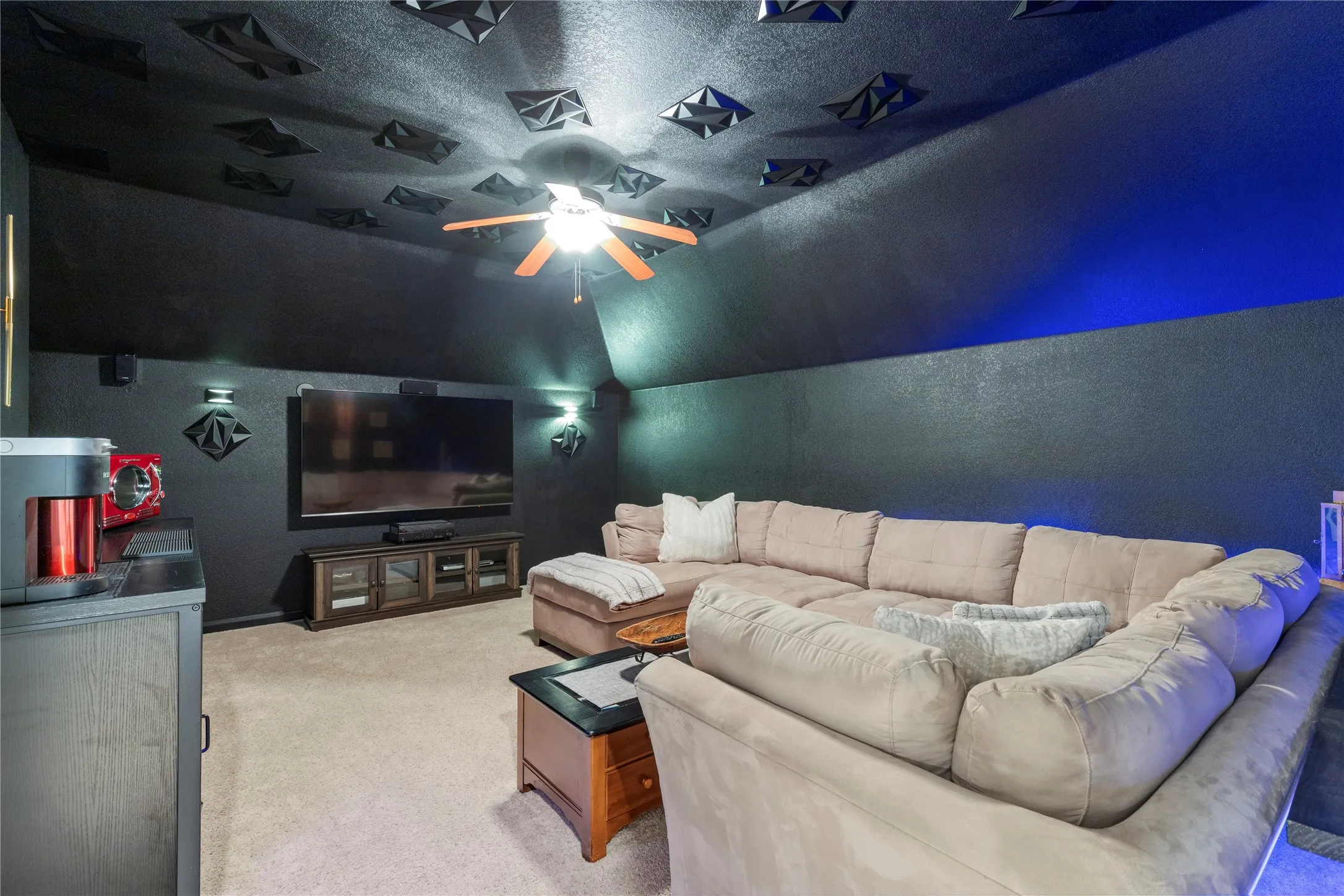 Media room, equipment and furniture can stay!